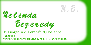 melinda bezeredy business card